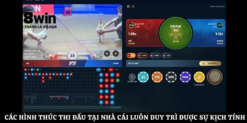 Các hình thức thi đấu tại nhà cái luôn duy trì được sự kịch tính