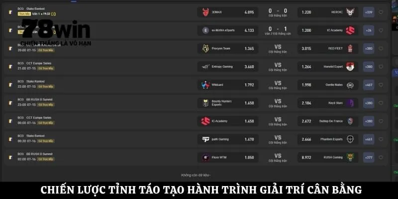 Chiến lược tỉnh táo tạo hành trình giải trí cân bằng