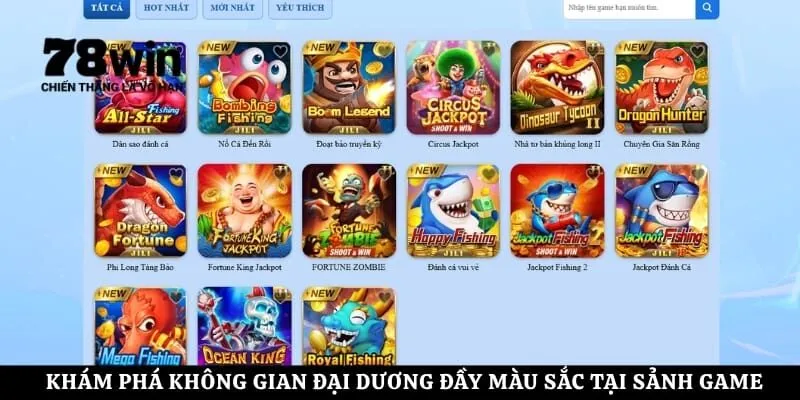 Khám phá không gian đại dương đầy màu sắc tại sảnh game đổi thưởng
