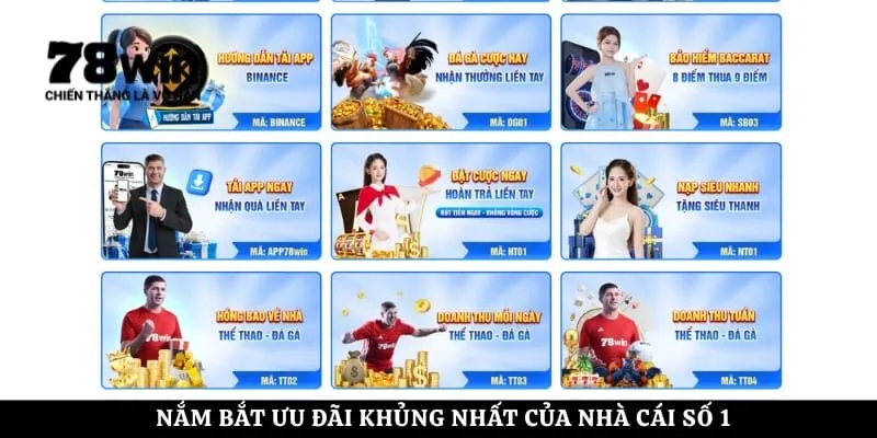 Nắm bắt ưu đãi khủng nhất của nhà cái số 1