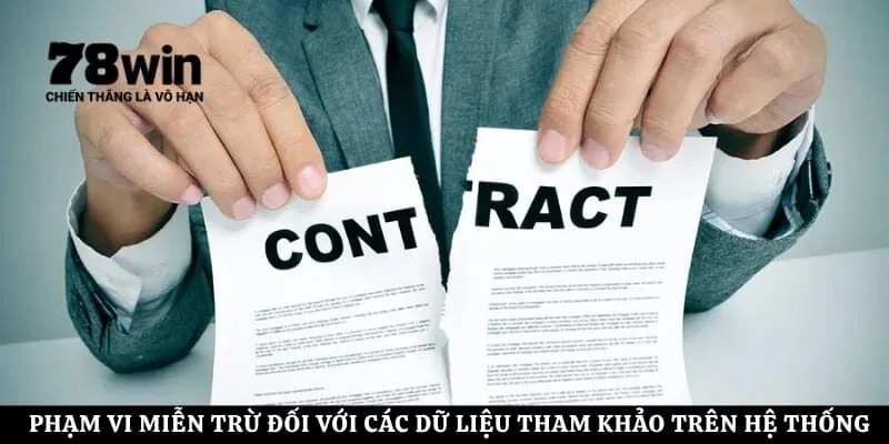 Phạm vi miễn trừ đối với các dữ liệu tham khảo trên hệ thống