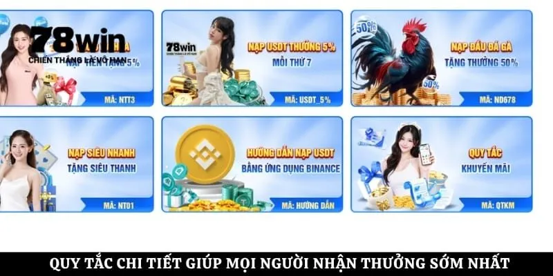 Quy tắc chi tiết giúp mọi người nhận thưởng sớm nhất