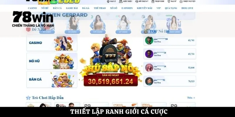Thiết lập ranh giới cá cược 