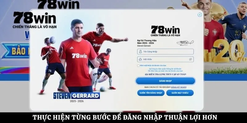 Thực hiện từng bước để đăng nhập thuận lợi hơn