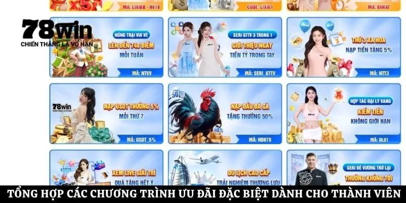 Tổng hợp các chương trình ưu đãi đặc biệt dành cho thành viên nhà cái